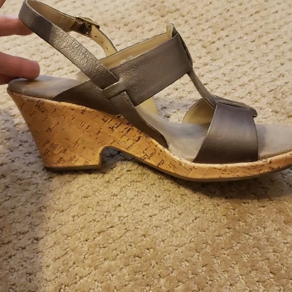 Clark bronze wedges size 10
